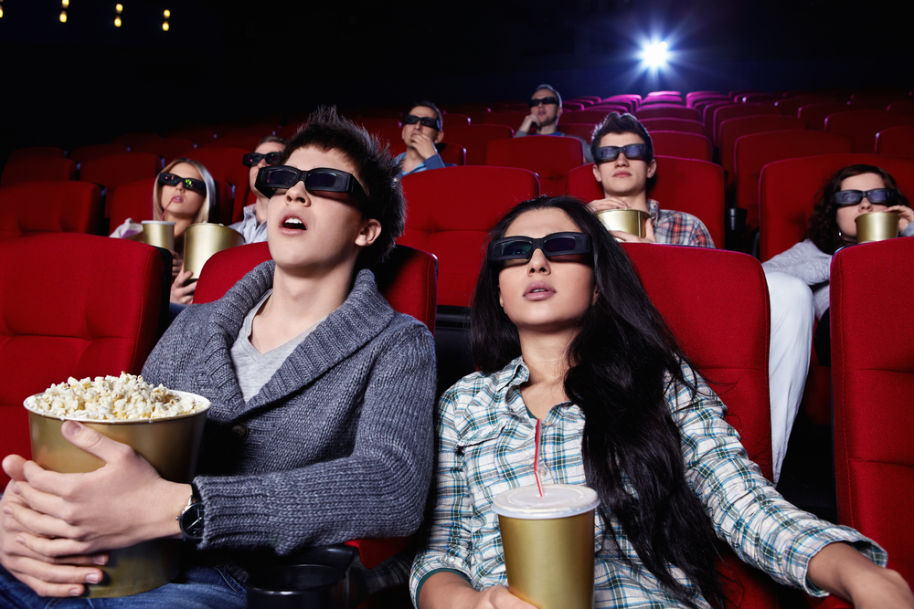 young people in 3D glasses shutterstock 75005647